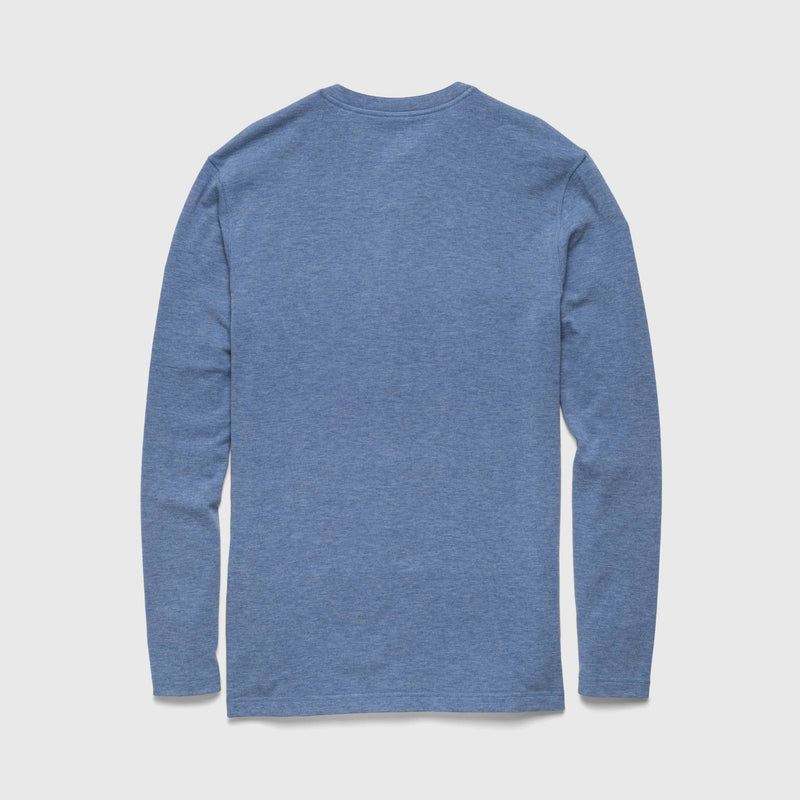 Sean Ultra Soft Classic Henley - Blue Heather