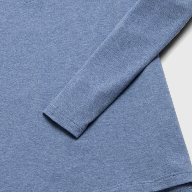 Sean Ultra Soft Classic Henley - Blue Heather