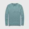 Sean Ultra Soft Classic Henley - Aqua Heather