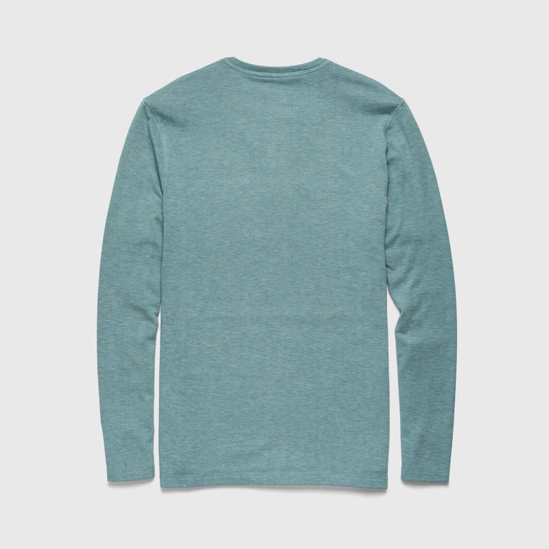 Sean Ultra Soft Classic Henley - Aqua Heather