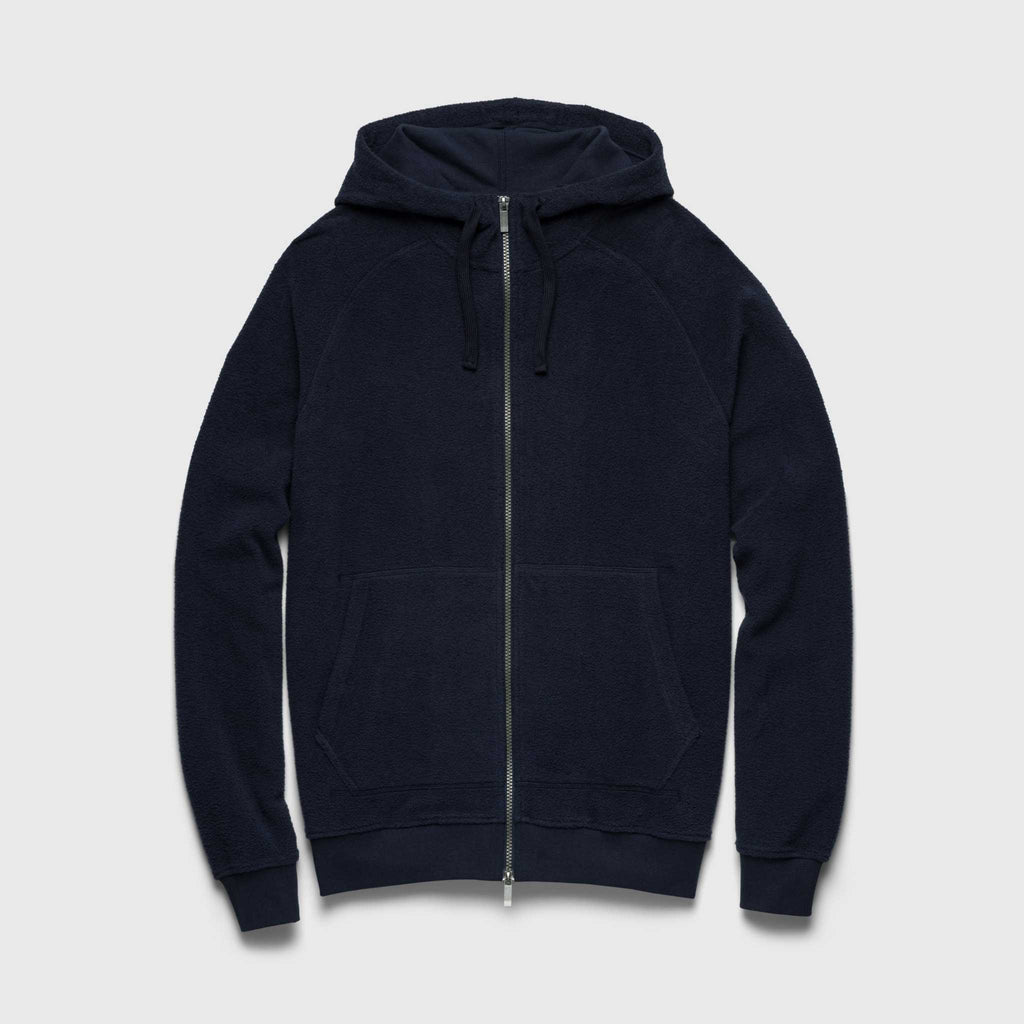 Danny Full-Zip Fuzzy Fleece Hoodie - Navy Blazer - Surfside Supply