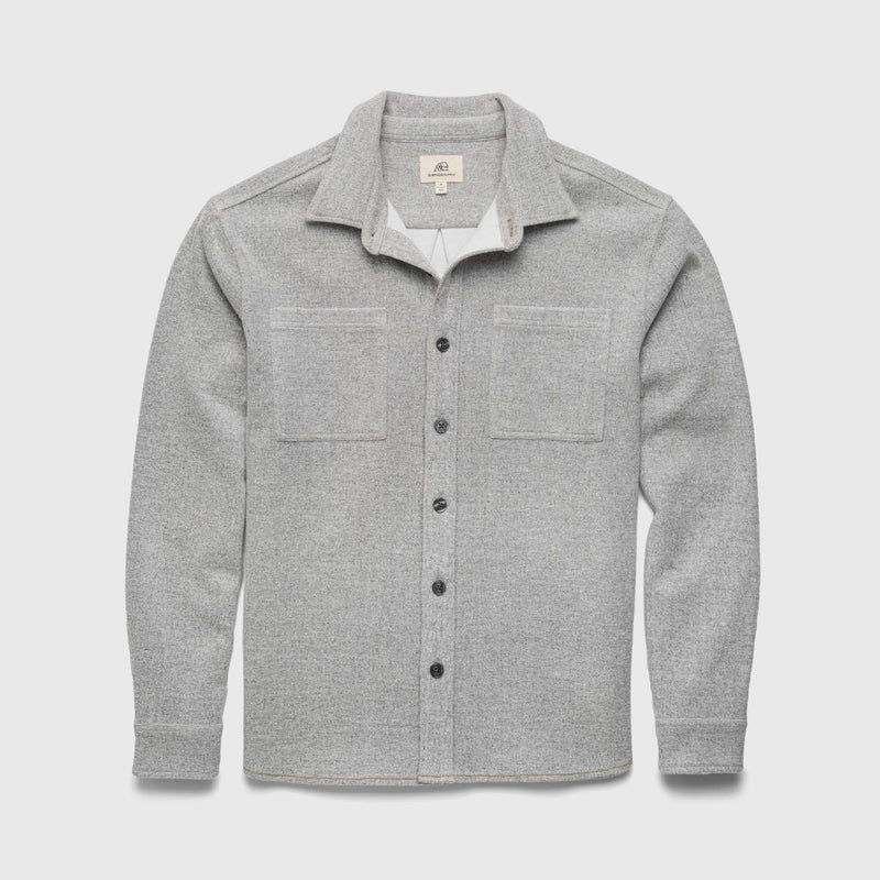 Louis Soft Textured Overshirt - Heather Grey