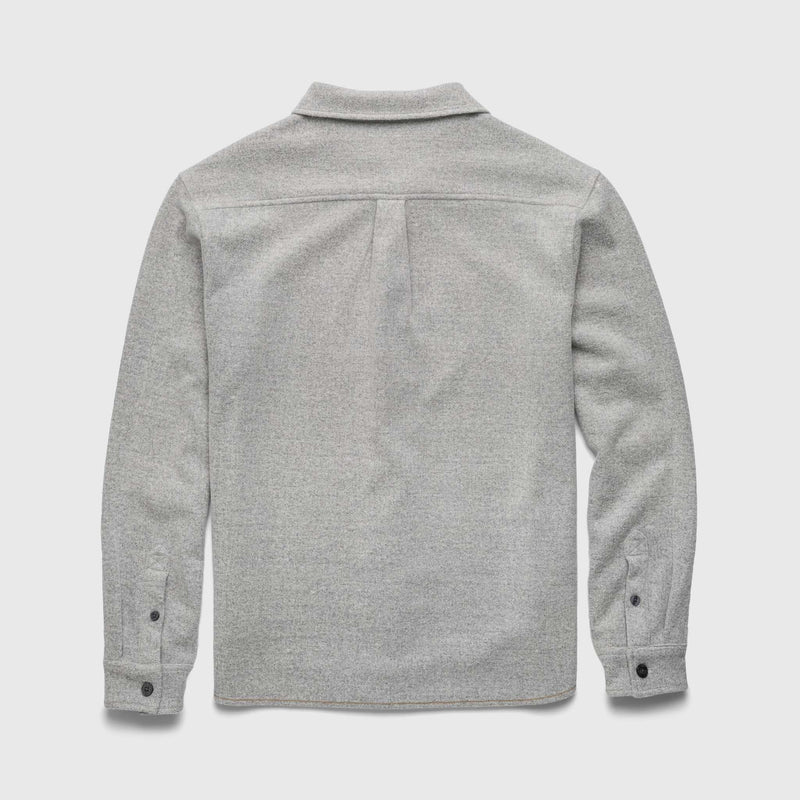 Louis Soft Textured Overshirt - Heather Grey