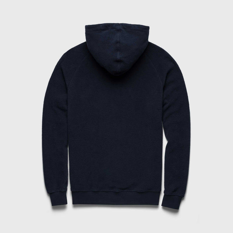 Danny Full-Zip Fuzzy Fleece Hoodie - Navy Blazer
