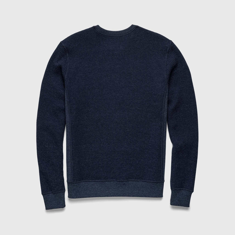 Butch Waffle Thermal Crewneck - Navy Heather