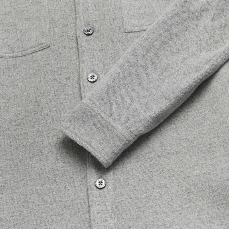 Louis Soft Textured Overshirt - Heather Grey