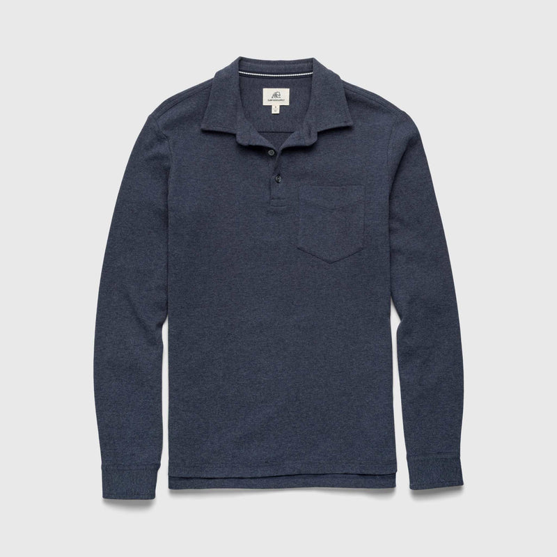 Cary Fleece Polo - Navy Heather