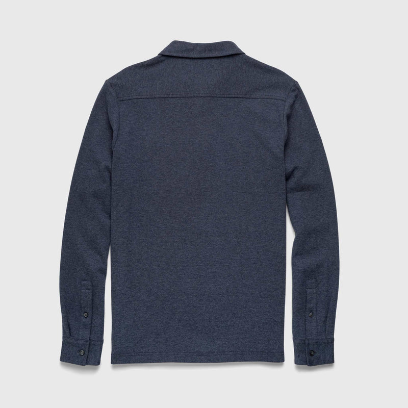 Cary Fleece Polo - Navy Heather