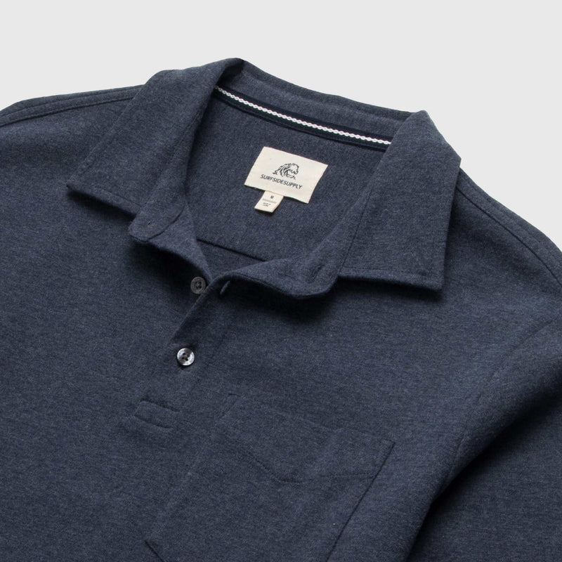Cary Fleece Polo - Navy Heather