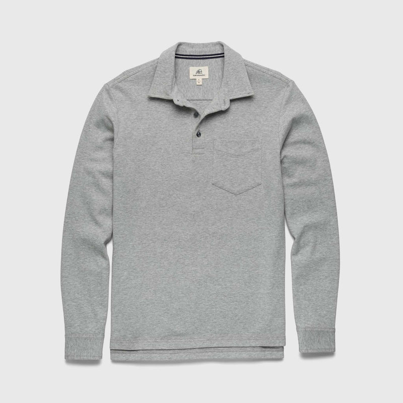 Cary Fleece Polo - Heather Grey