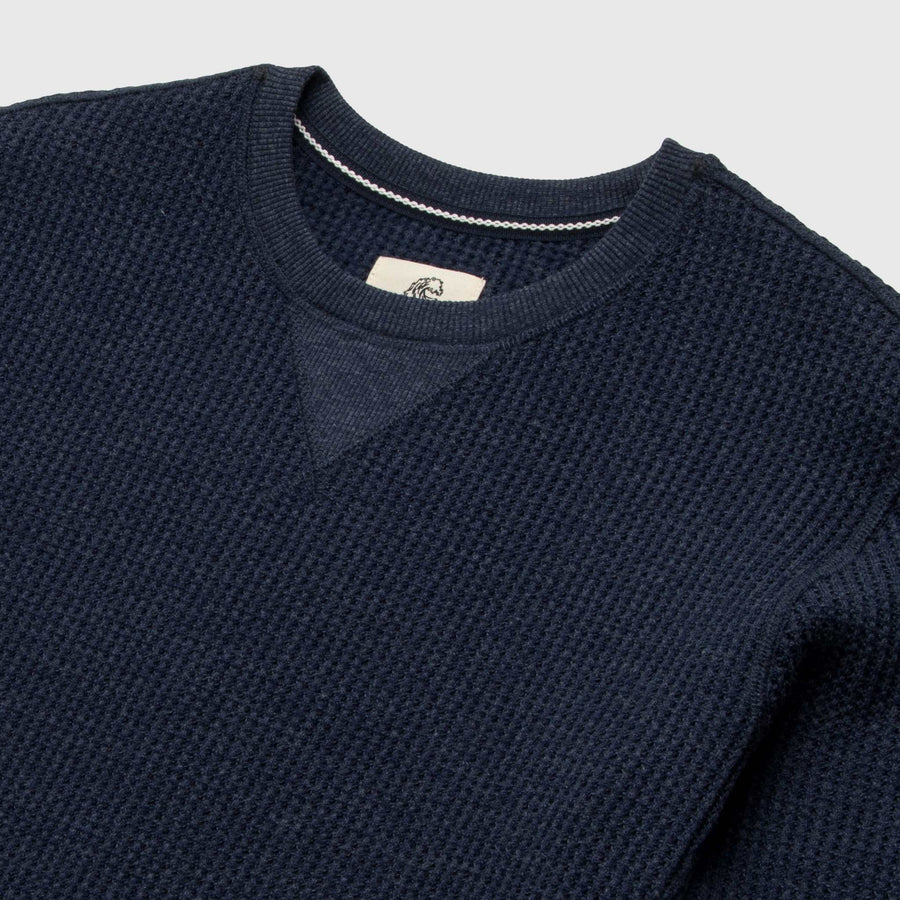 Butch Waffle Thermal Crewneck - Navy Heather - Surfside Supply Co