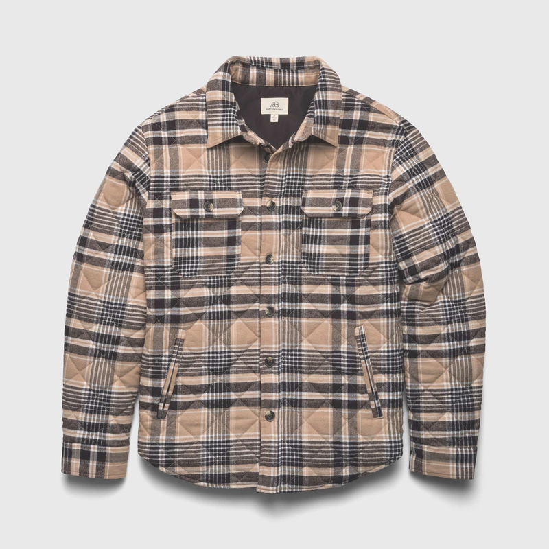 Skip Quilted Shirt Jacket Navy Heather Surfside Supply Co