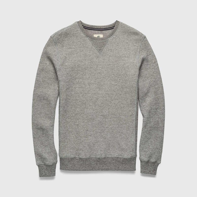 Butch Waffle Thermal Crewneck - Heather Grey