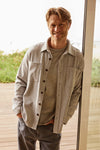 Louis Soft Herringbone Overshirt - Sugar Swizzle