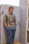Brian Flannel Plaid Shirt - Agave Green