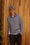 Bobby Raglan Sweater Fleece Quarter Zip - Grey