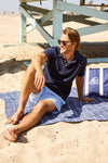 Ryan Saltwater Terry Polo - Navy Blazer