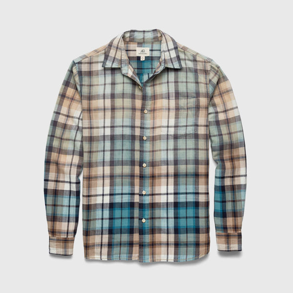 Brian Ombre Plaid Shirt - Aqua Combo - Surfside Supply Co