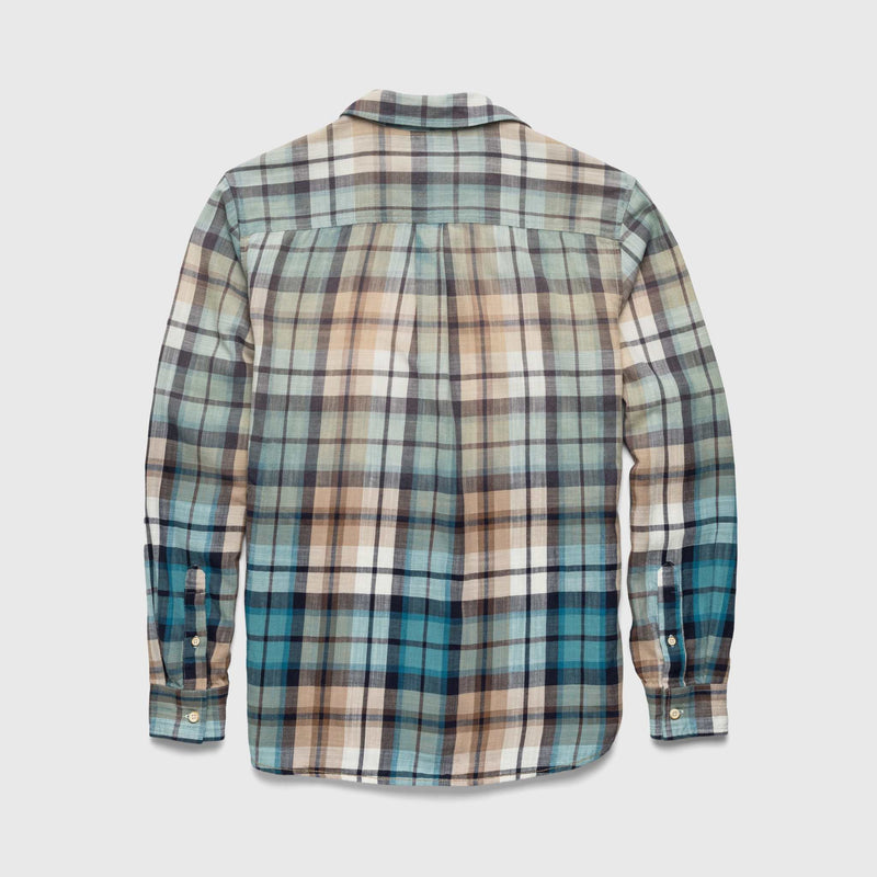 Brian Ombre Plaid Shirt - Aqua Combo