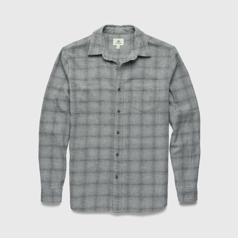 Brian Brushed Plaid Shirt - Heather Grey