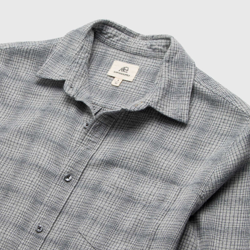 Brian Brushed Plaid Shirt - Heather Grey
