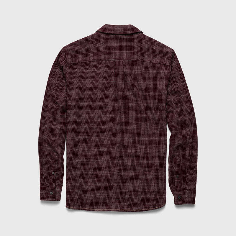Brian Brushed Plaid Shirt - Cabernet Heather