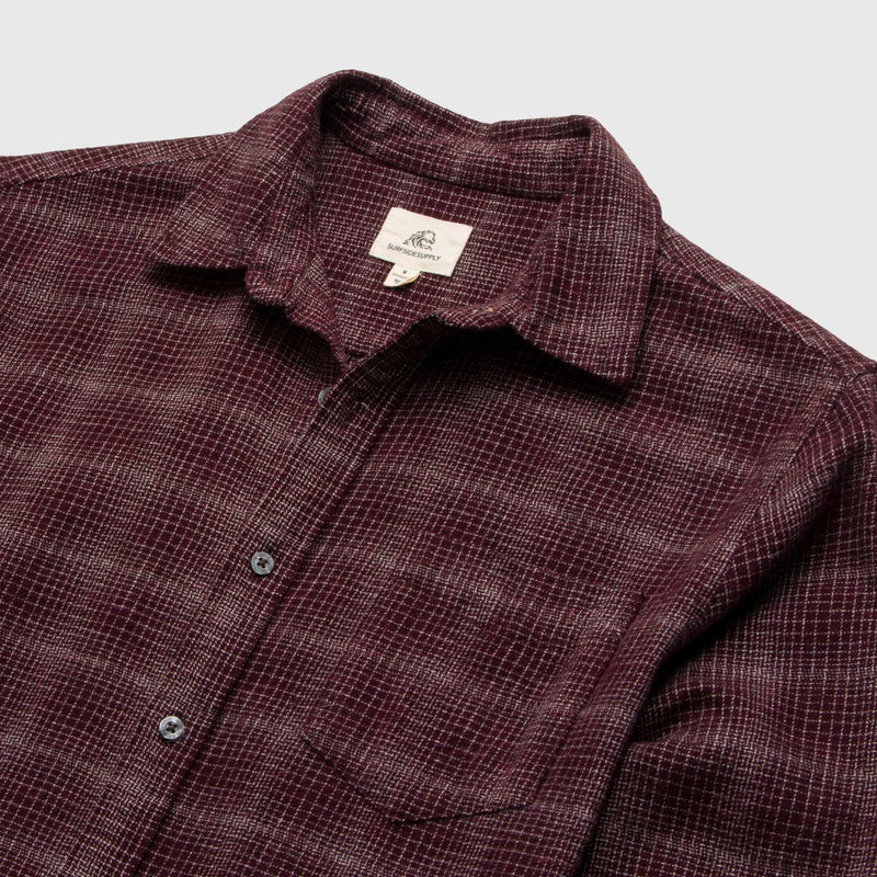 Brian Brushed Plaid Shirt - Cabernet Heather