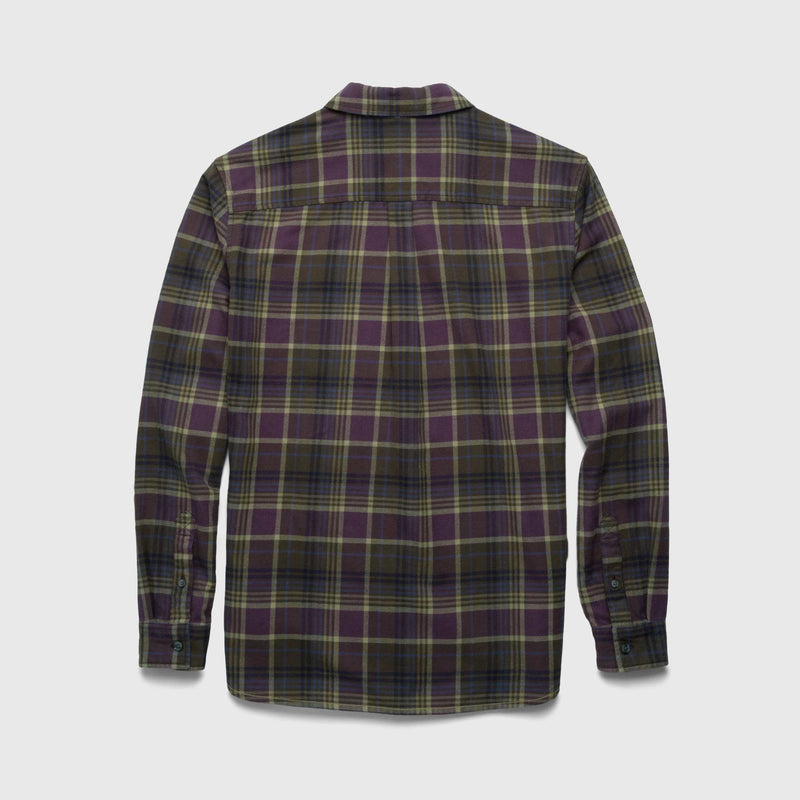 Brian Flannel Plaid Shirt - Grape Combo