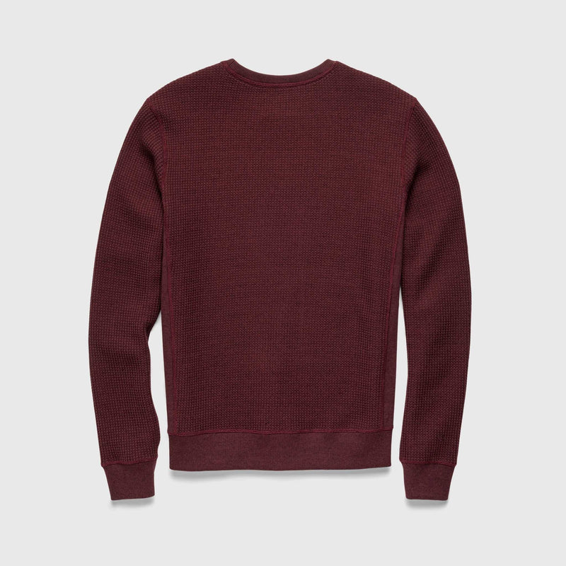 Butch Waffle Thermal Crewneck - Cabernet Heather