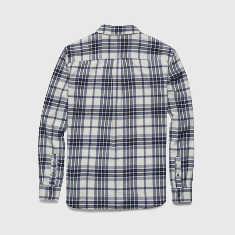 Brian Flannel Plaid Shirt - Jet Stream Combo
