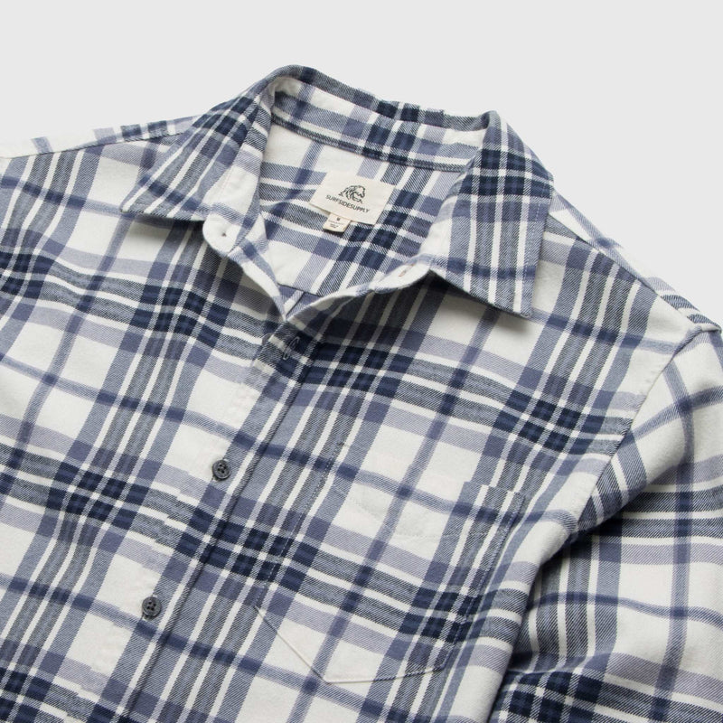 Brian Flannel Plaid Shirt - Jet Stream Combo