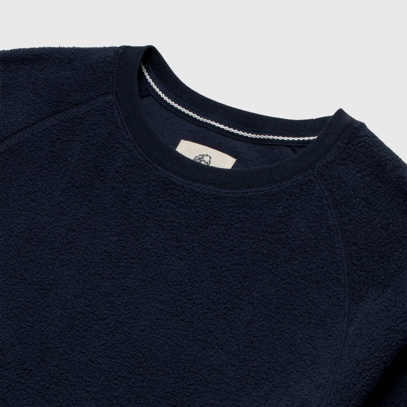 Butch Fuzzy Fleece Crewneck - Navy Blazer