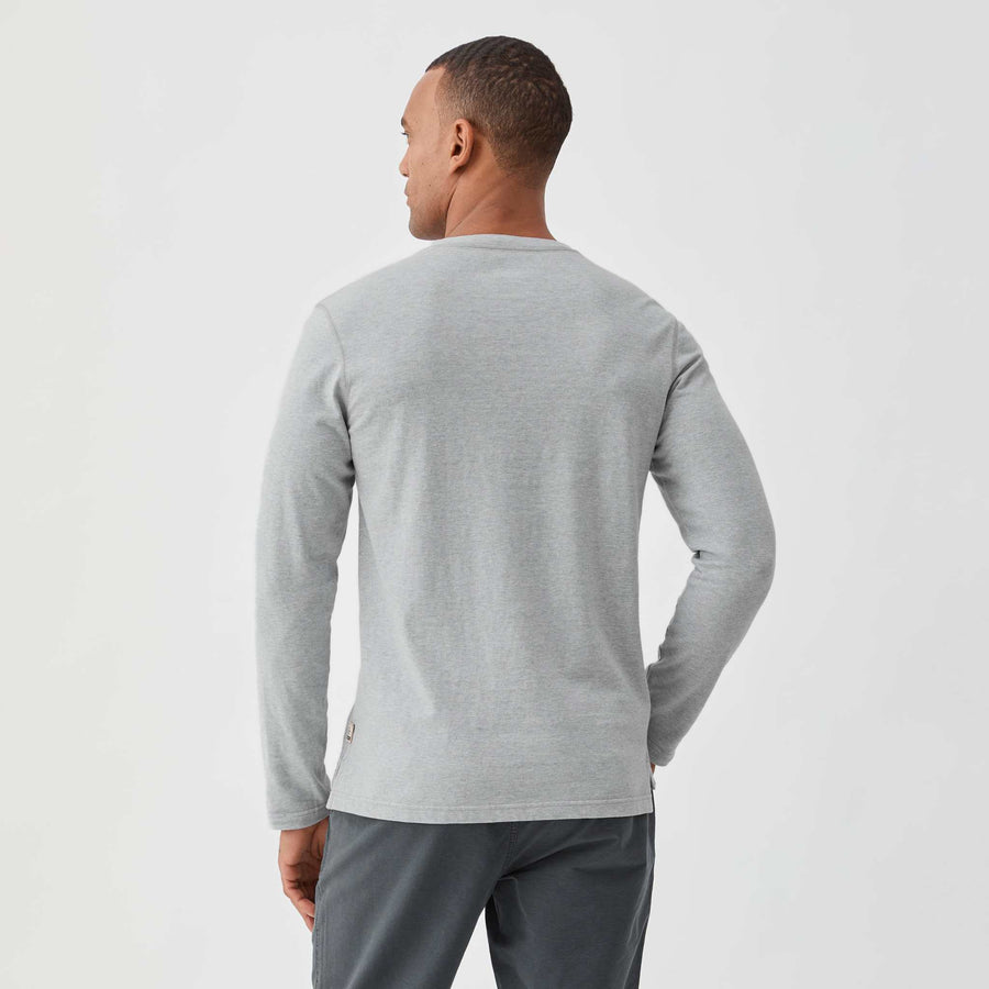 Sean Sueded Jersey Henley - Heather Grey - Surfside Supply Co