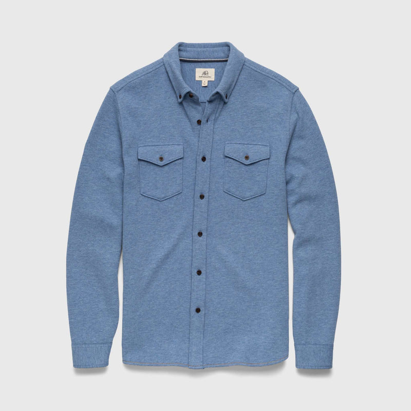 Rex Soft Knit Shirt - Blue Heather