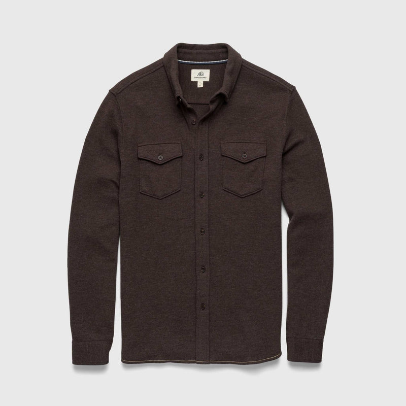 Rex Soft Knit Shirt - Brown Heather