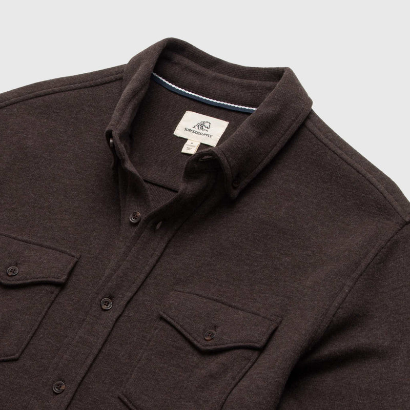 Rex Soft Knit Shirt - Brown Heather