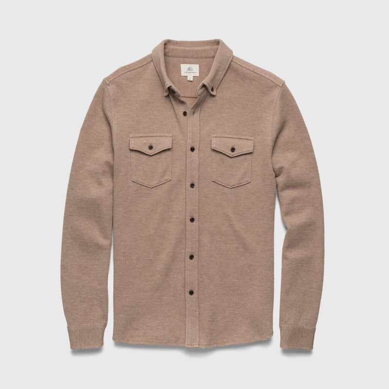Rex Soft Knit Shirt - Camel Heather