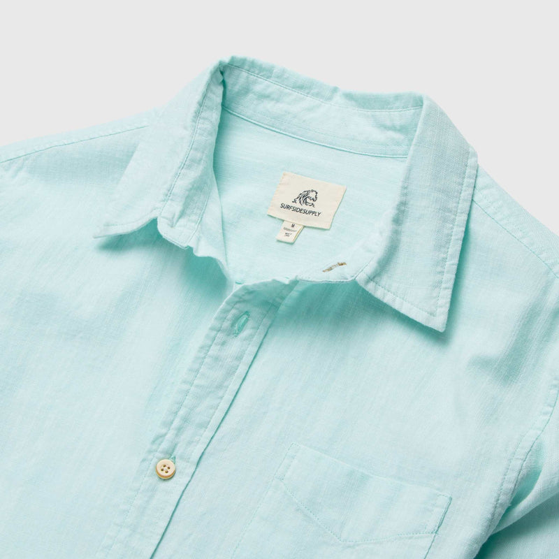 Brian Slub Shirt - Aqua Green - M Brian Slub Shirt - Aqua Green - M