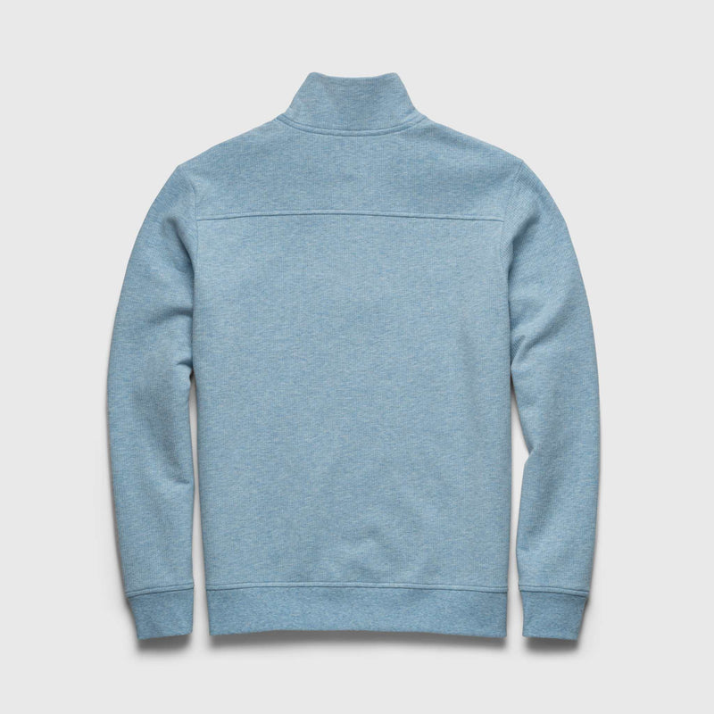 Bobby Soft Ribbed Fleece Quarter Zip - Blue Heather
