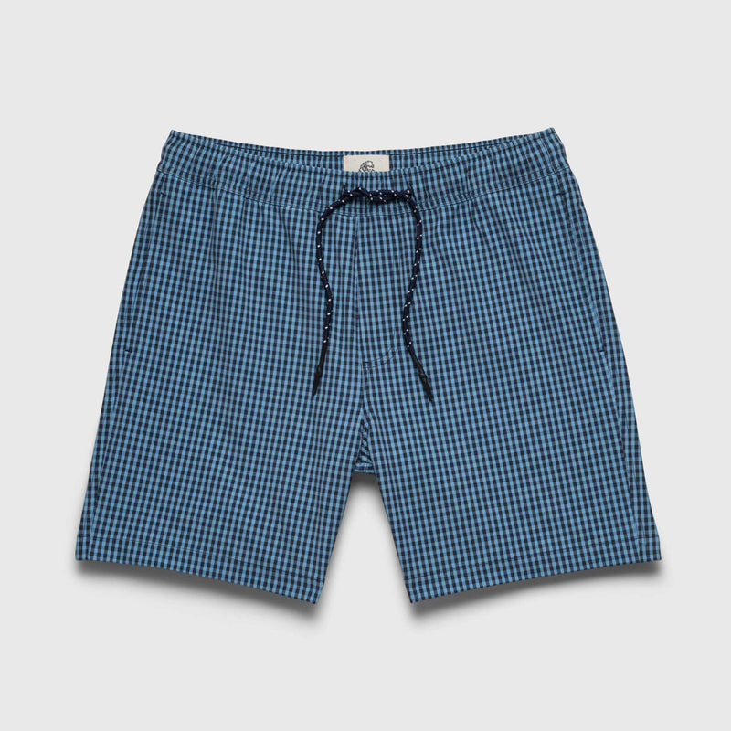 Jimmy 6.5" Gingham Volley - Blue