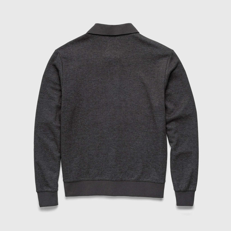 Wesley Polo Cardigan - Charcoal Heather