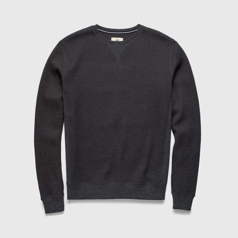 Butch Waffle Thermal Crewneck - Charcoal Heather