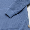 Ivan Waffle Thermal Hoodie - Blue Heather