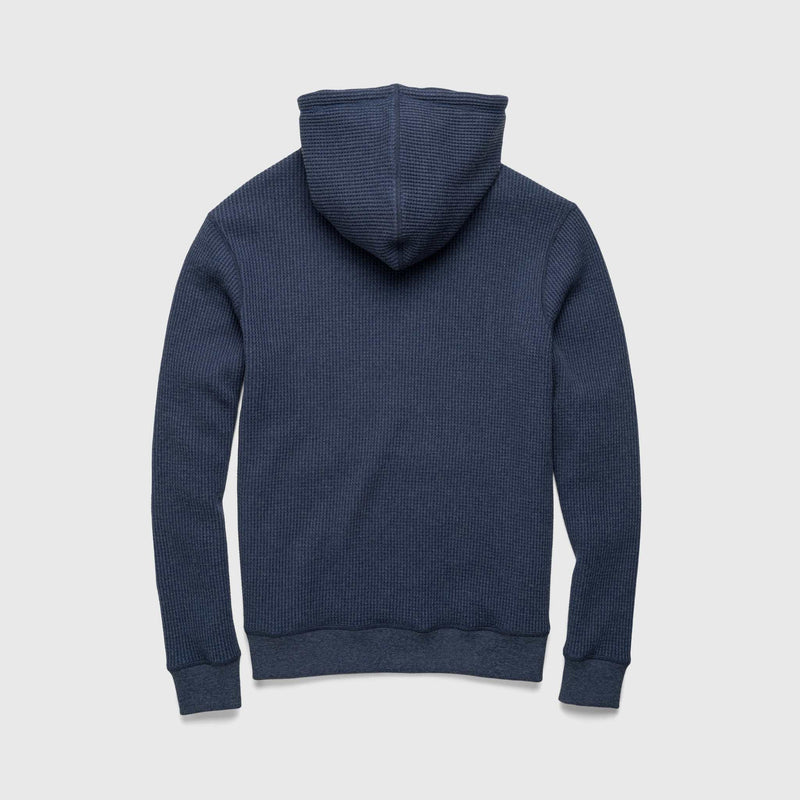 Ivan Waffle Thermal Hoodie - Navy Heather