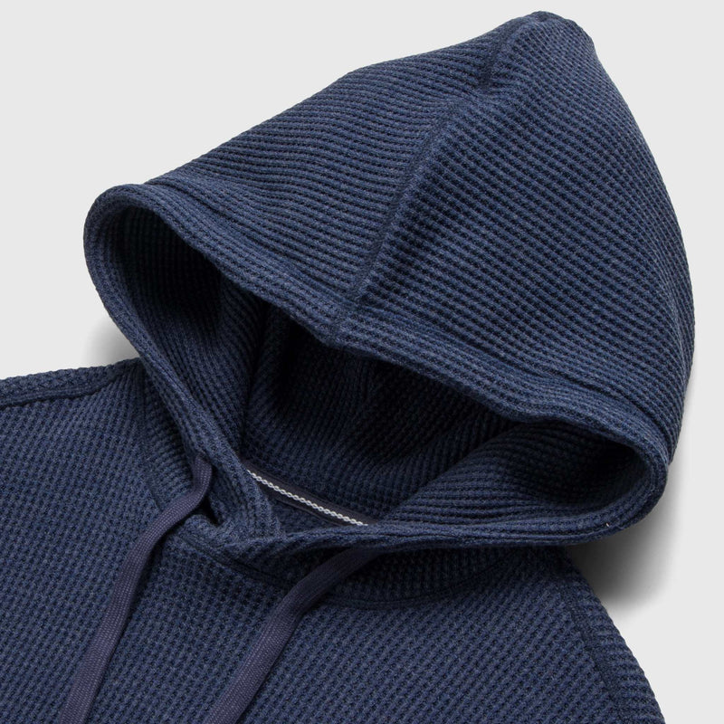 Ivan Waffle Thermal Hoodie - Navy Heather