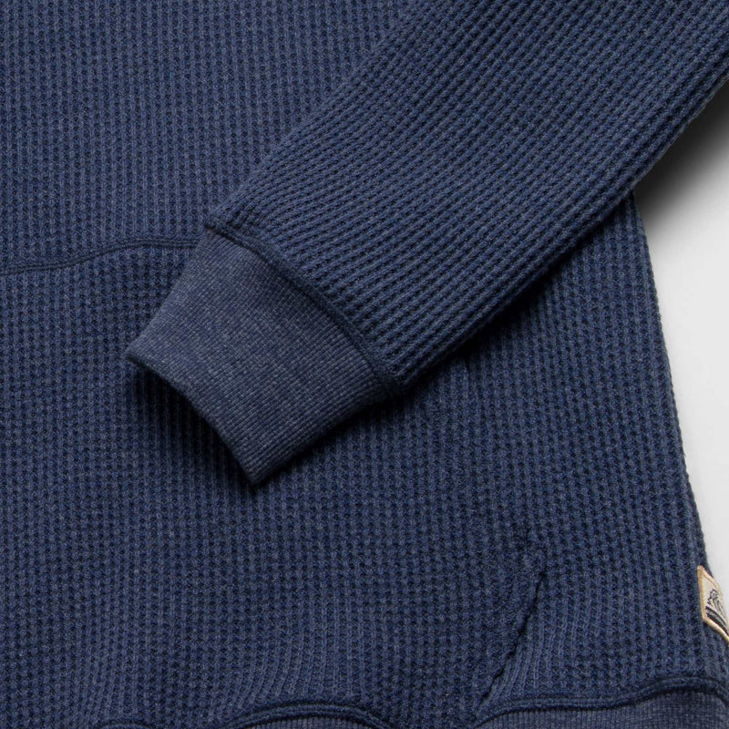 Ivan Waffle Thermal Hoodie - Navy Heather