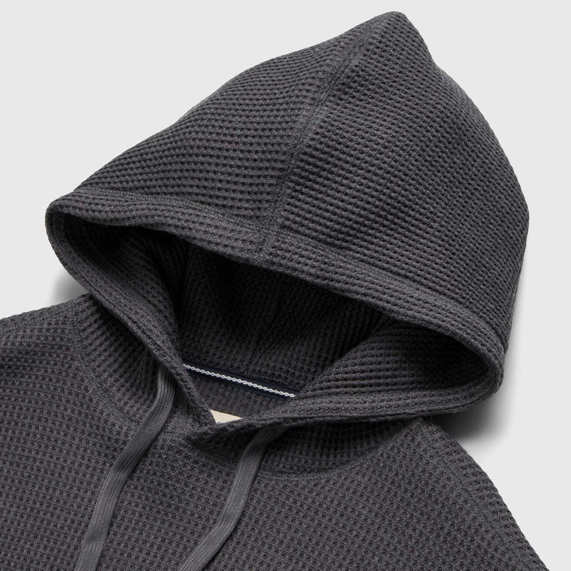 Ivan Waffle Thermal Hoodie - Charcoal Heather