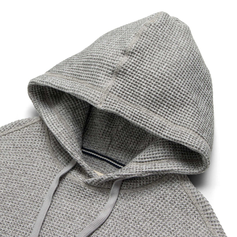 Ivan Waffle Thermal Hoodie - Heather Grey