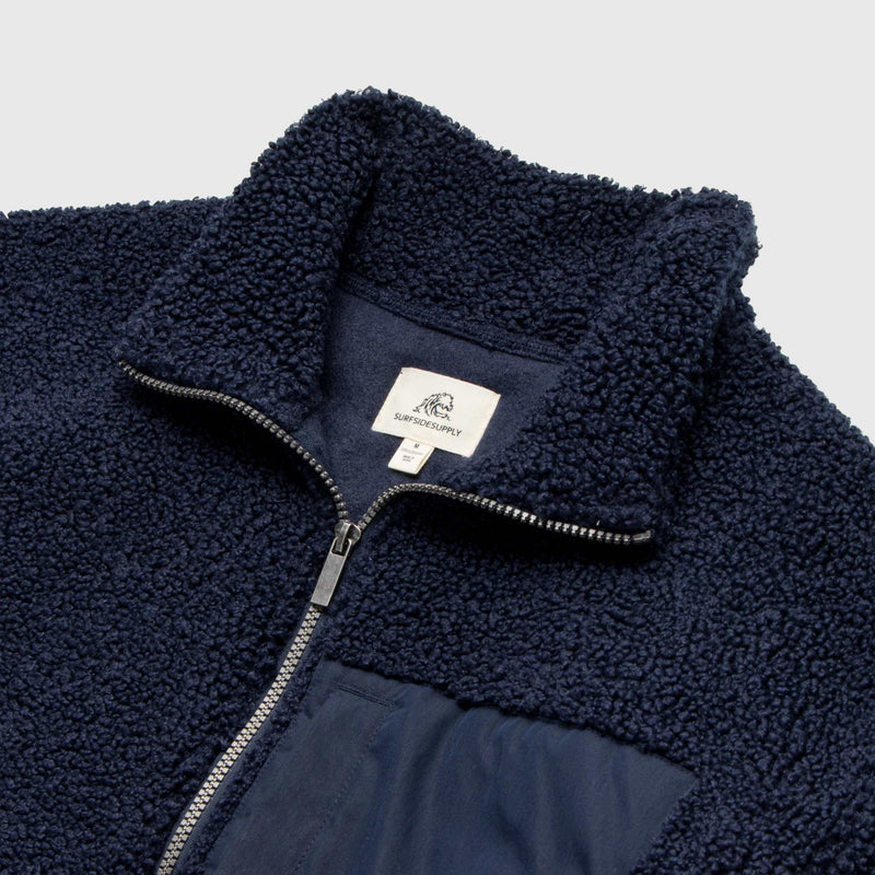 Steve Sherpa Jacket - Navy Blazer