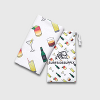 Cocktail Print Towel - White